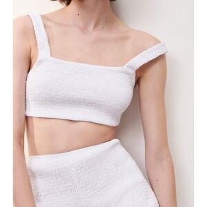 Zara smocked crop top